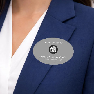 Aangepaste hotel logonaambadge met functietitel naamplaatje
