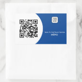 Aangepaste Hotel Room Service Menu QR Code Rechthoekige Sticker (Tas)