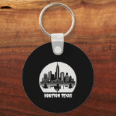 Aangepaste Houston Skyline Sleutelhanger (Achterkant)