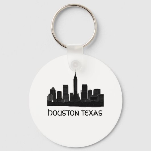 Aangepaste Houston Texas Skyline Sleutelhanger (Voorkant)