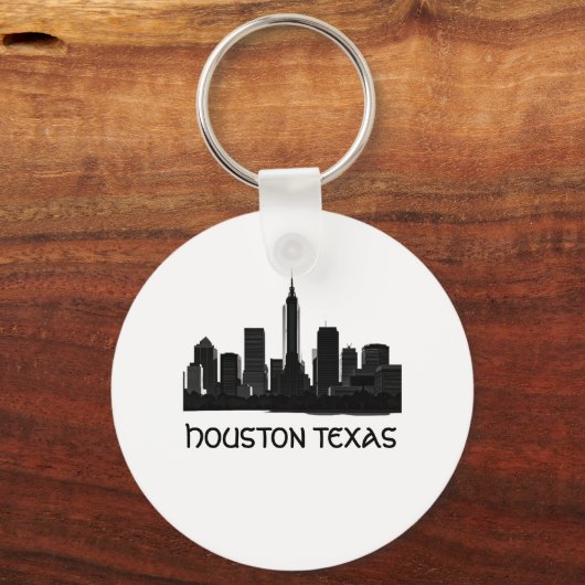Aangepaste Houston Texas Skyline Sleutelhanger (Achterkant)