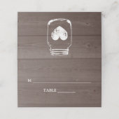 Aangepaste houten print gevouwen plaats kaarten vo (Buitenkant ongevouwen)