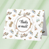 Aangepaste Houten Speelgoed Patroon Baby Bedankkaart