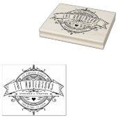 Aangepaste houten stempel | Vintage bruiloft retou (Gestempeld)