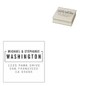 Aangepaste houten stijlvolle typografie retouradre 	rubberstempel (Gestempeld)