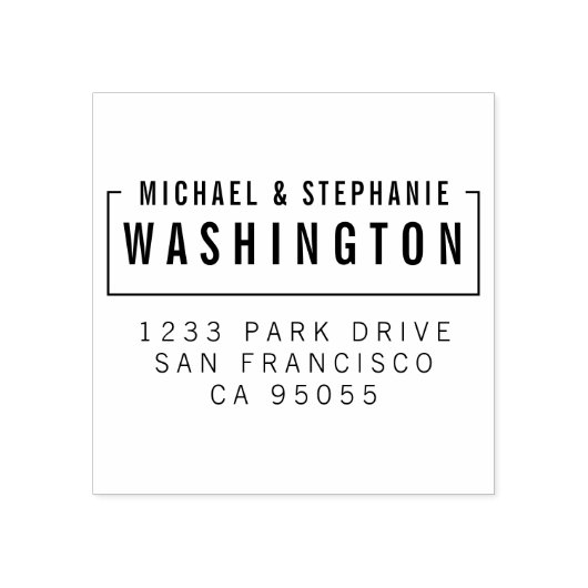 Aangepaste houten stijlvolle typografie retouradre 	rubberstempel (Afrduk)