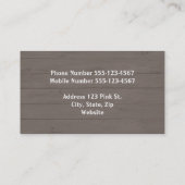 Aangepaste houtenfotoBooth Visitekaartje (Achterkant)