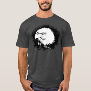 Aangepaste houtskool voor moderne elegant t-shirt
