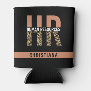 Aangepaste HR Human Resources Luipaardprint HR-cad Blikjeskoeler