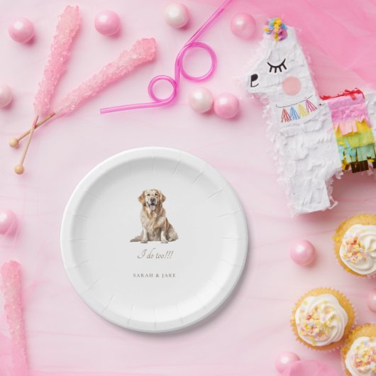 Aangepaste huisdier bruiloft servetten papieren bordje (Feest)