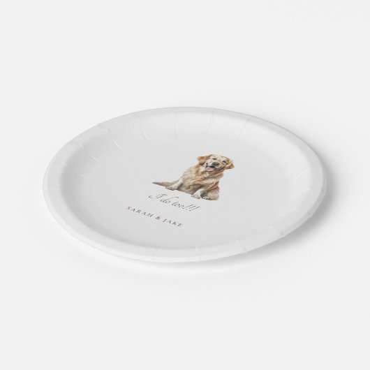 Aangepaste huisdier bruiloft servetten papieren bordje (Gekanteld)