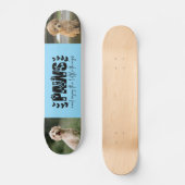Aangepaste huisdier foto - Blauwe versie Skateboard (Voorkant)