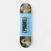 Aangepaste huisdier foto - Blauwe versie Skateboard (Voorkant)