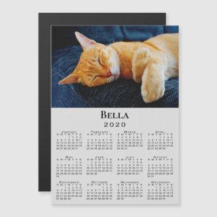 Aangepaste Huisdier Foto en Naam 2020 Kalender op