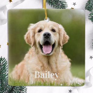Aangepaste huisdier foto hond liefhebber aandenken keramisch ornament