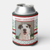 Aangepaste huisdier foto Kerst Stubby houder Kan G Blikjeskoeler (Blikje Voorkant)