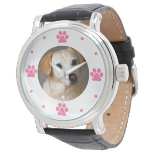 Aangepaste huisdier foto Paws gepersonaliseerd hor Horloge