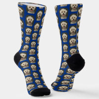Aangepaste huisdier foto Sportief blauw Schattige