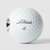 Aangepaste huisdier foto zwarte kat gepersonalisee golfballen (Logo)
