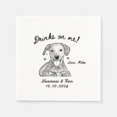 Aangepaste huisdier gepersonaliseerde eenvoudige b servet (Voorkant)