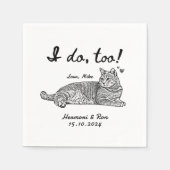 Aangepaste huisdier gepersonaliseerde eenvoudige b servet (Voorkant)