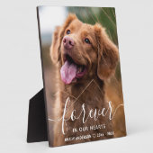 Aangepaste huisdier-herdenking condoleance huisdie fotoplaat (Zijkant)