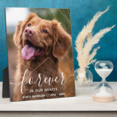 Aangepaste huisdier-herdenking condoleance huisdie fotoplaat (Zijkant)