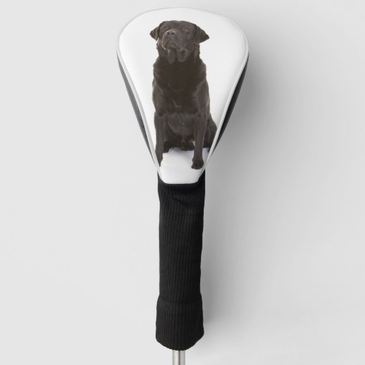 Aangepaste Huisdier Hond Foto Black Labrador Golfheadcover (Voorkant)