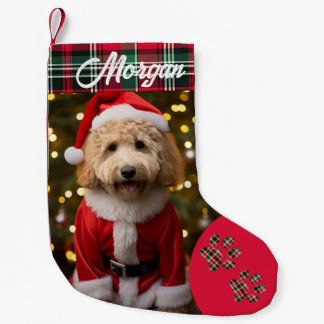 Aangepaste huisdier hond foto Kerstmis kous Kleine Kerstsok