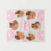 Aangepaste huisdier hond kat 6 foto collage monogr wandkleed (Voorkant (horizontaal))