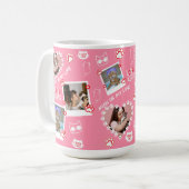 Aangepaste Huisdier Kat Foto Gezicht Collage Mok m (Voorkant links)