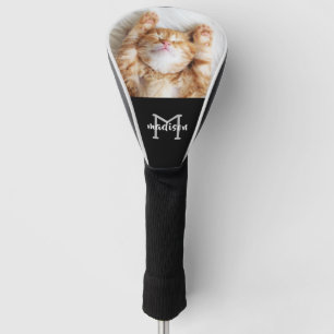 Aangepaste huisdier of familie foto Monogram naam Golfheadcover