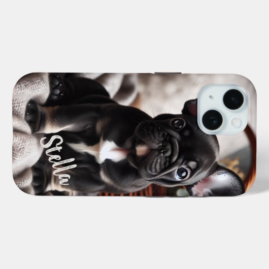 Aangepaste huisdierenfoto met gepersonaliseerde na Case-Mate iPhone case (Achterkant (horizontaal))