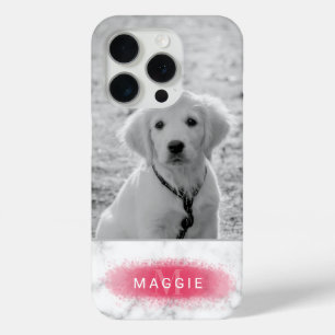 Aangepaste huisdierfoto & namaak marmertextuur met iPhone 15 pro case