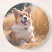 Aangepaste huisdierfoto zandsteen onderzetter (Voorkant)