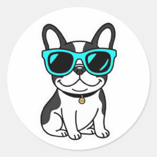 Aangepaste huisdiernaam Franse Bulldog Sticker - P
