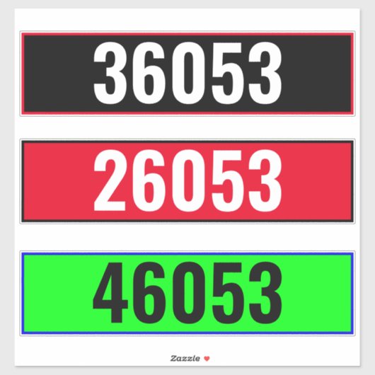 Aangepaste huisnummers - Mailbox Sticker (Vel)