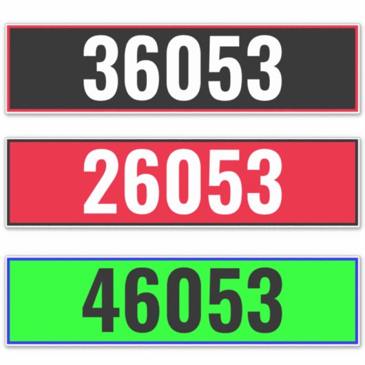 Aangepaste huisnummers - Mailbox Sticker (Voorkant)