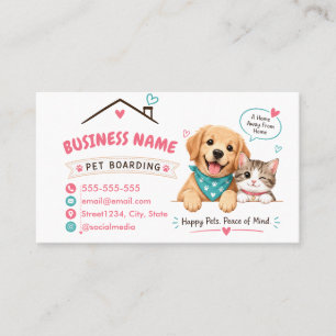 Aangepaste huisvesting voor huisdieren Aardig ontw Visitekaartje