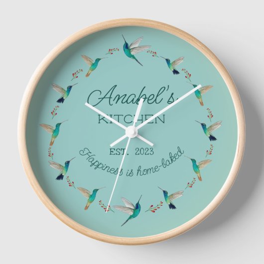 Aangepaste Hummingbird Clock (Voorkant)
