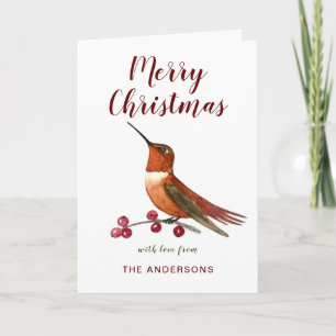 Aangepaste Hummingbird Holiday Card Feestdagen Kaart