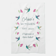 Aangepaste Hummingbird Kitchen Towel