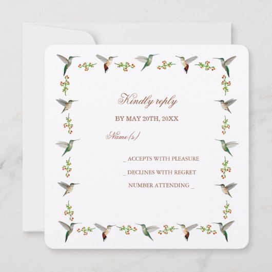 Aangepaste Hummingbird Lijst Notitieblok (Voorkant)