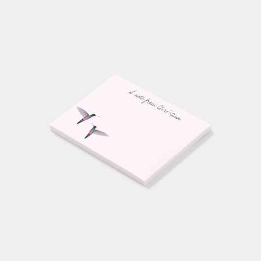 Aangepaste Hummingbird Post-it Notes (Schuin)