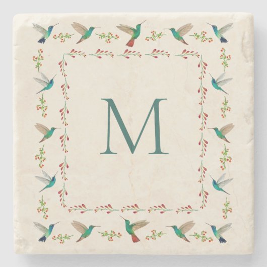 Aangepaste Hummingbird Stenen Onderzetter (Voorkant)