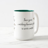 Aangepaste Hummingbird Tweekleurige Koffiemok (Voorkant rechts)