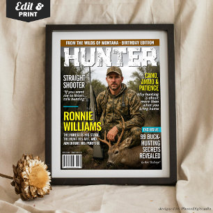 Aangepaste HUNTER Magazine Cover, Gepersonaliseerd Poster
