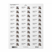 Aangepaste Husky Malemute Dog Adres Label (Full Sheet)