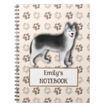 Aangepaste Husky-notitieboek - Cute hond-cadeau vo