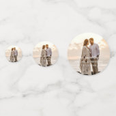 Aangepaste huwelijksdag foto confetti (Achterkanten)